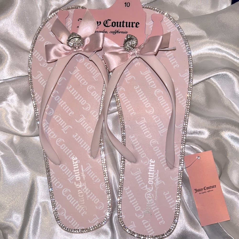 Juicy Couture Pink Bow Sandals